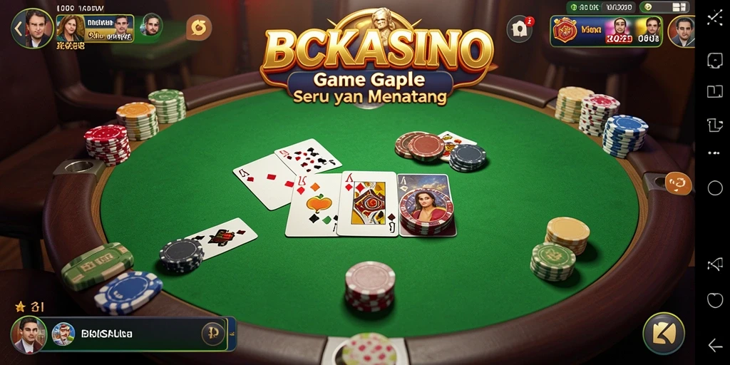 Tampilan gameplay BCKASINO yang seru dan interaktif dalam permainan Gaple.