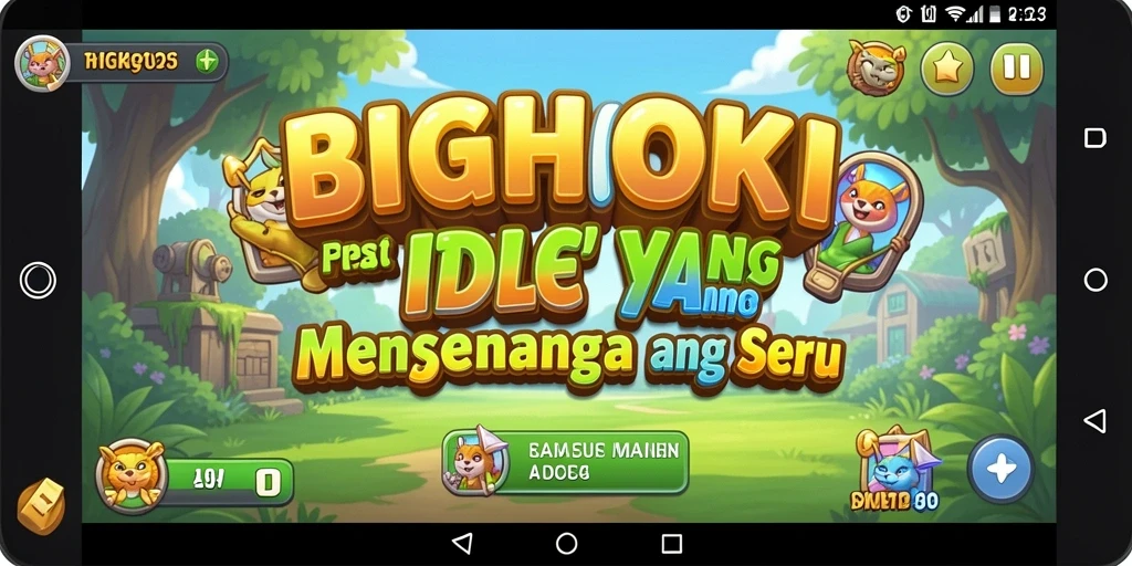 Tangkapan layar game BIGHOKI menampilkan gameplay Idle yang menakjubkan.