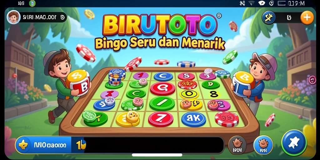 Tampilan gameplay BIRUTOTO yang menegangkan dan penuh warna.