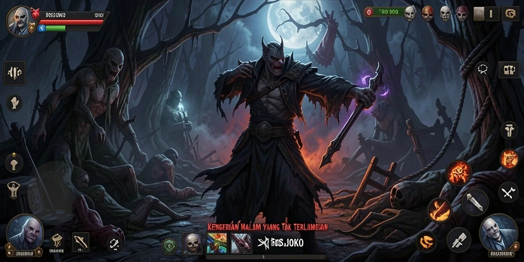 Gameplay mencekam BOSJOKO dengan suasana horor yang kuat.