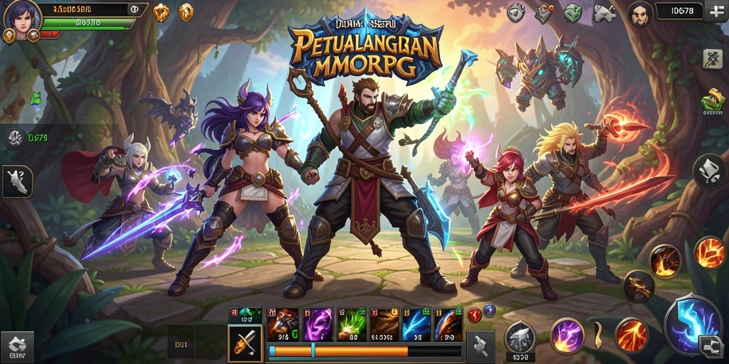 Tangkapan layar dari gameplay seru di dalam ID678 dengan aksi petualangan MMORPG.