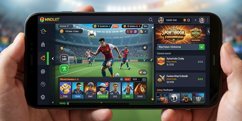 Screenshot MNDUIT menampilkan pengalaman gameplay yang menarik dalam Sportsbook.