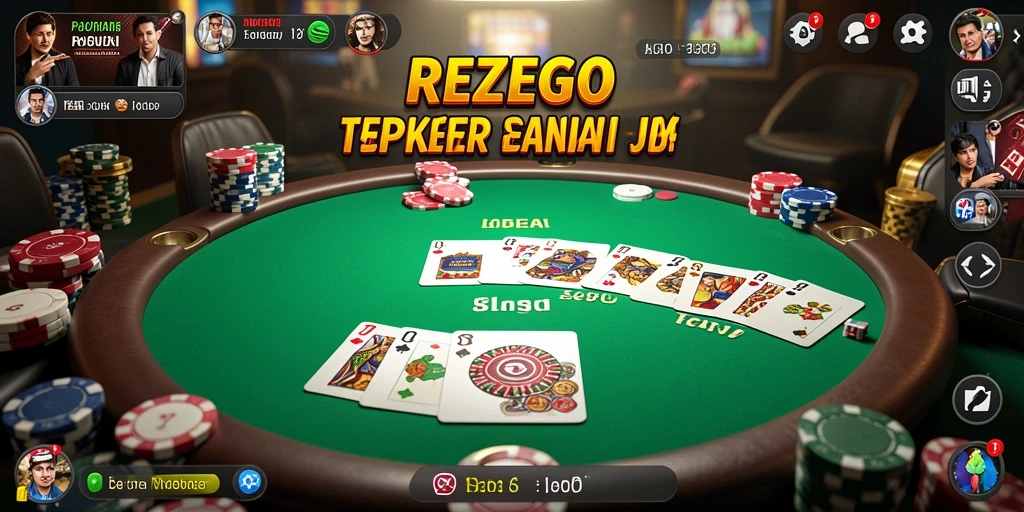 Gameplay mendebarkan di platform Poker REZEGO, tampilkan strategi Anda.