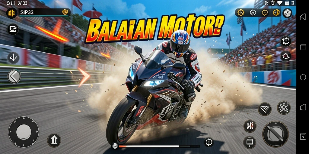 Gameplay seru balapan motor di SIP33 yang penuh tantangan.