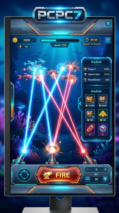 Screenshot antarmuka pengguna aplikasi pcpc7.